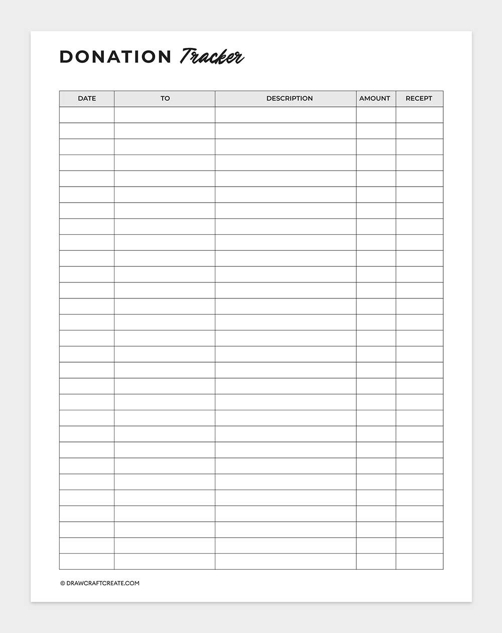 donation tracker