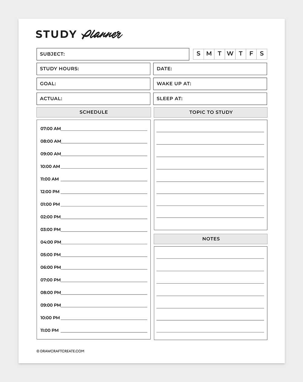 study planner