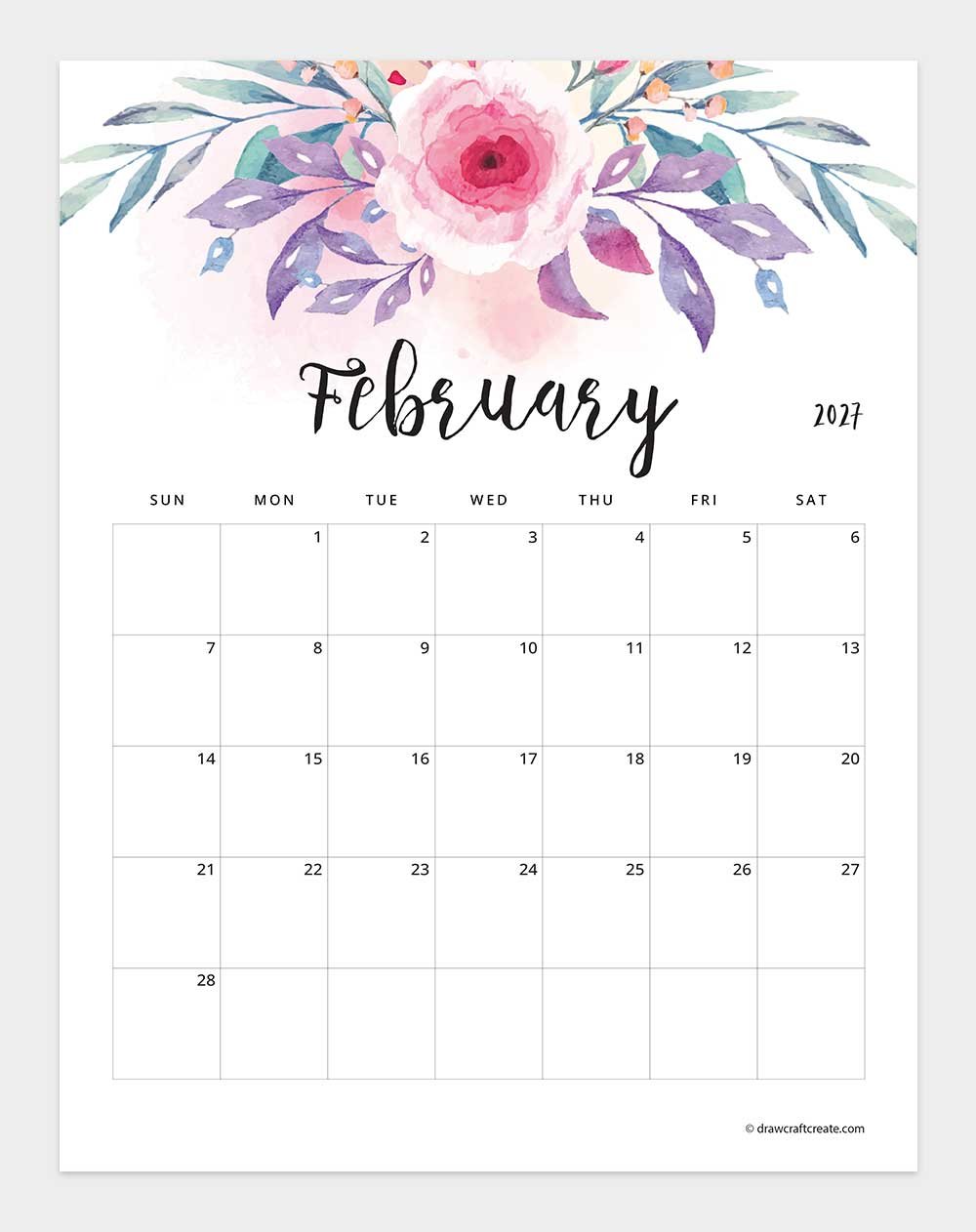 april 2027 floral calendar