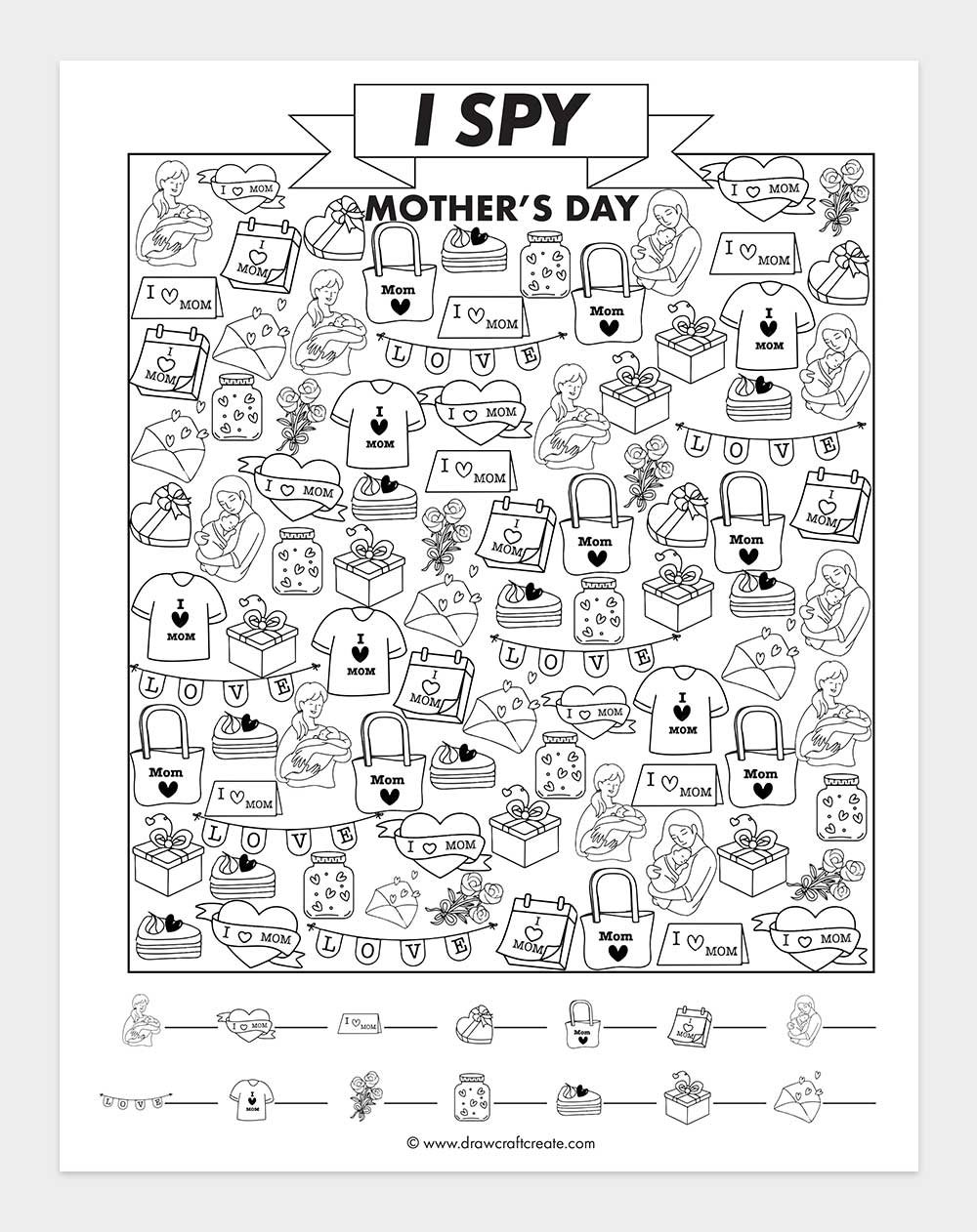 printable i spy mothers day