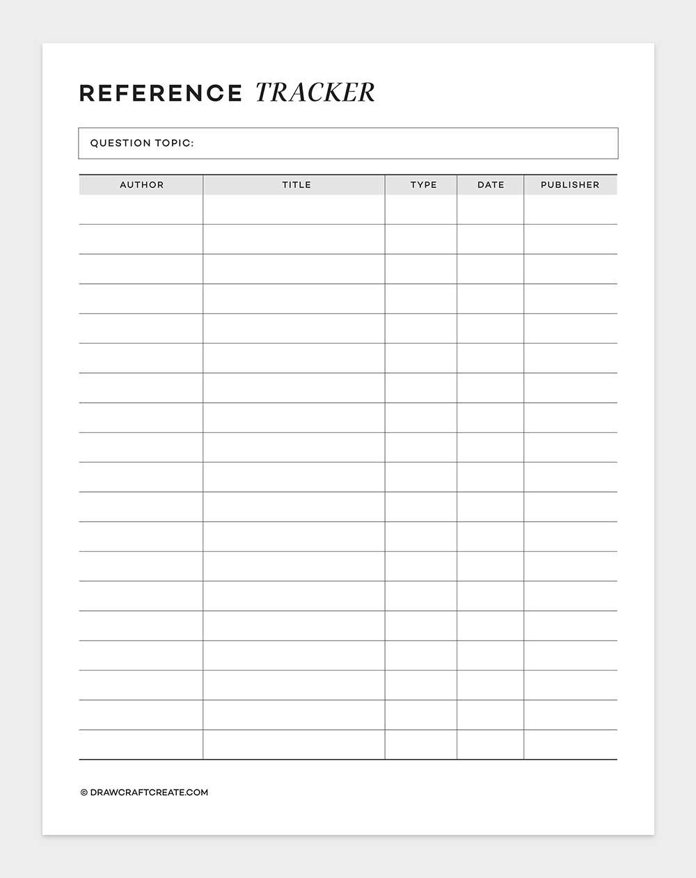 reference tracker