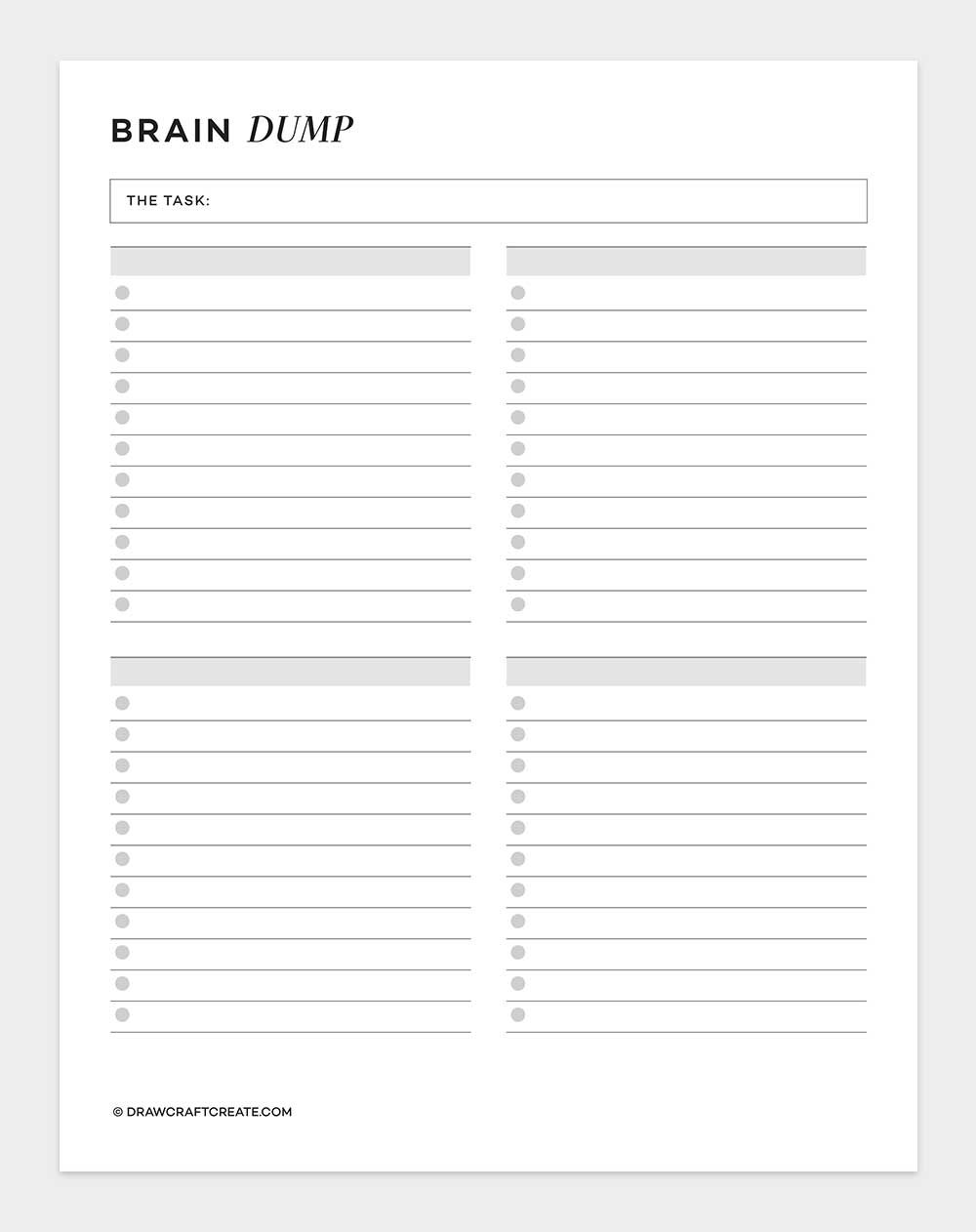 brain dump
