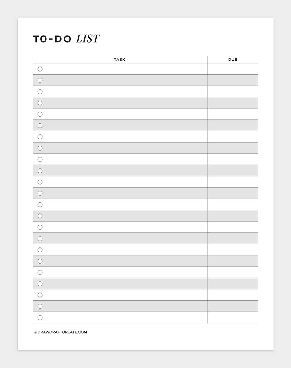 to do list