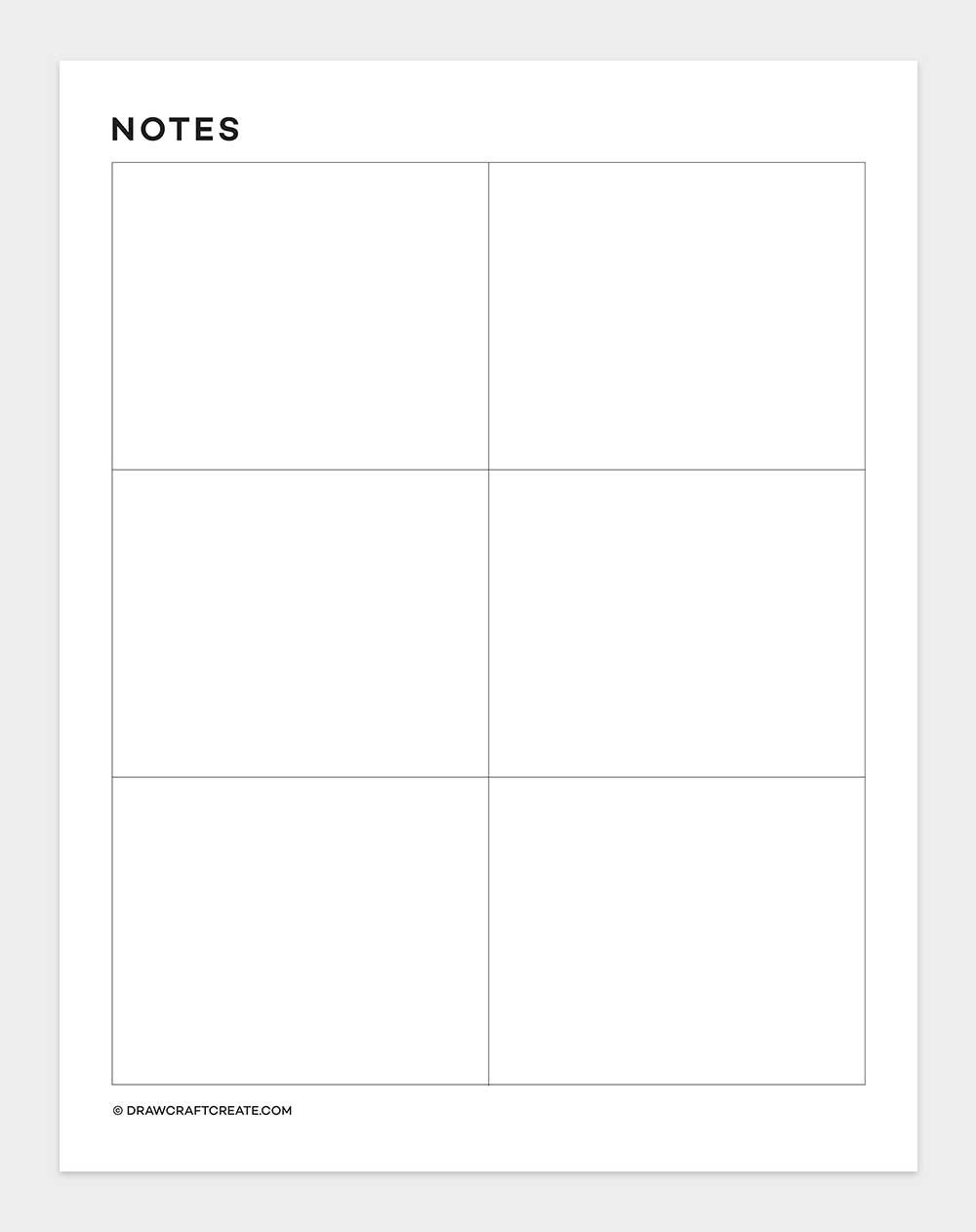 notes template