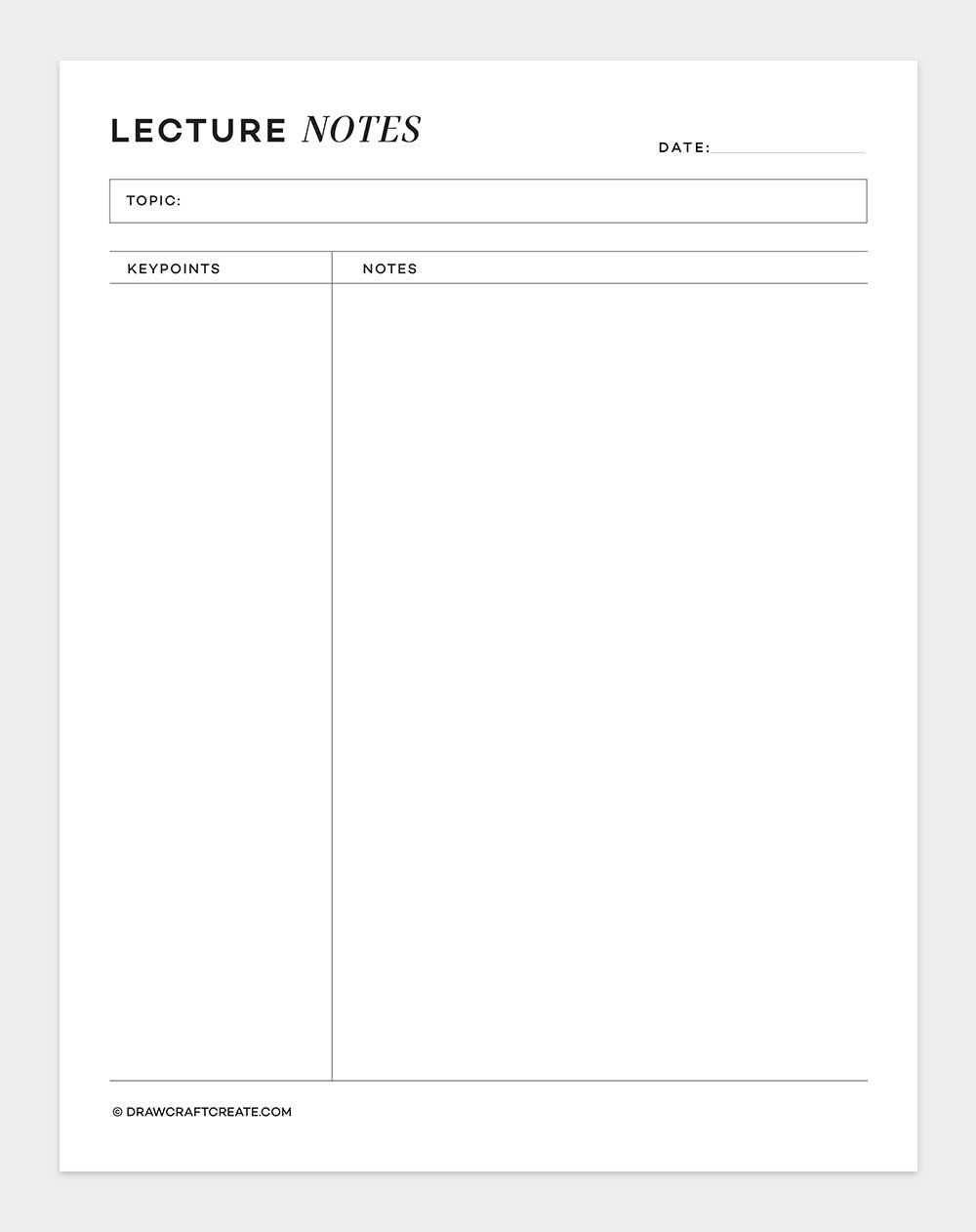 lecture notes