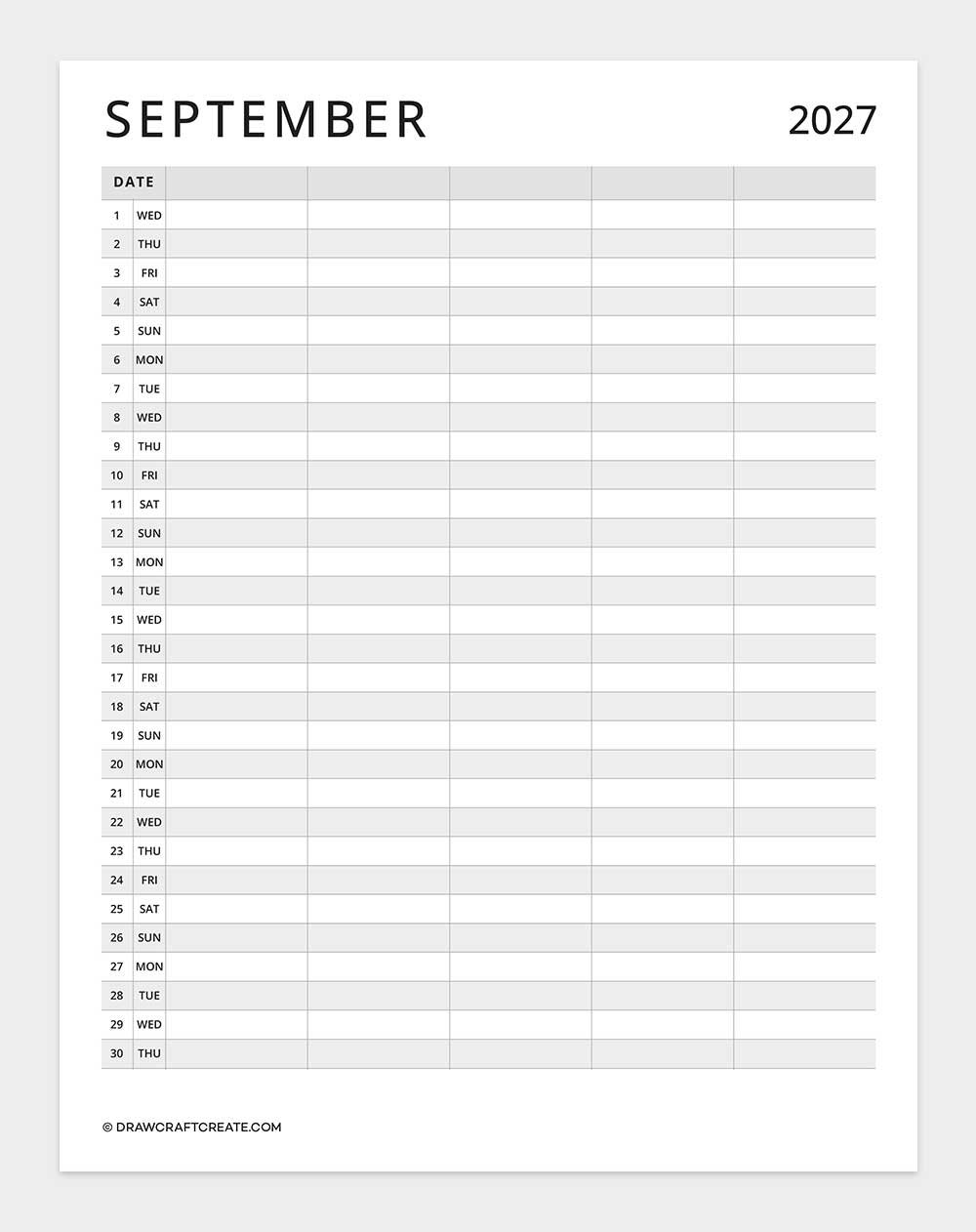 january 2027 family calendar